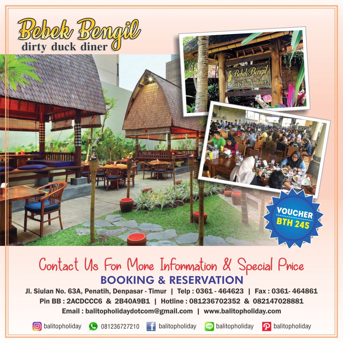 Voucher Kuliner/Restoran Di Bali Paket Tour/Wisata Bali